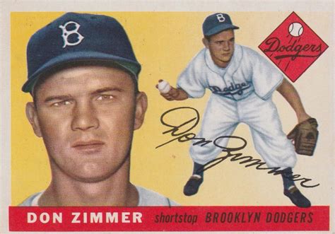 Don Zimmer 1955 Topps | Baseball cards, Baseball, Dodgers