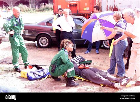 TV Programme Casualty August 2002 Behind the scenes at Casualty Stock ...