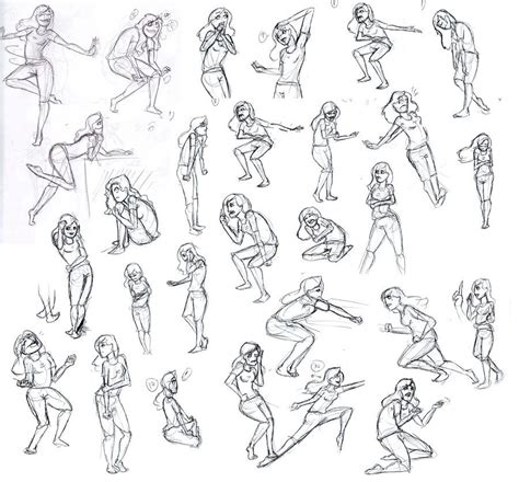 Action poses sorta by Ariel523 on DeviantArt | Sketch poses, Art ...