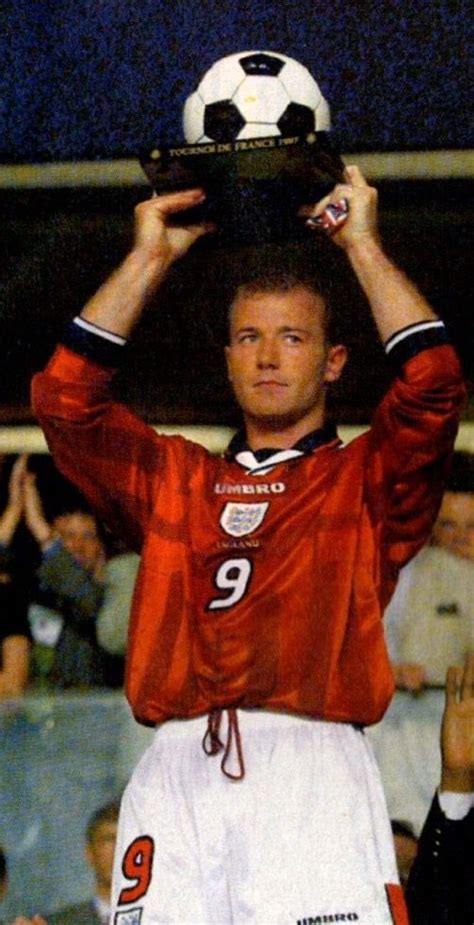 1997 Le Tournoi De France winners - England. Alan Shearer lifts the ...