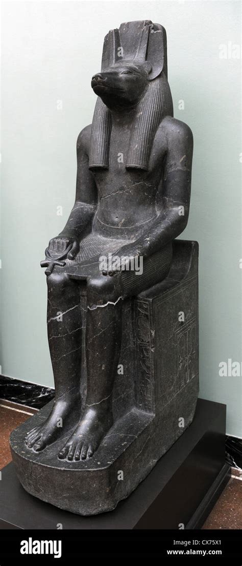 Statue of the jackal-headed god Anubis. Bronze. Probably 26th Dynasty ...