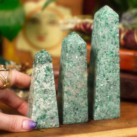 Sage Goddess Chakra Healing Green Kyanite Obelisk for total alignment