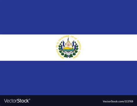 El salvador flag Royalty Free Vector Image - VectorStock