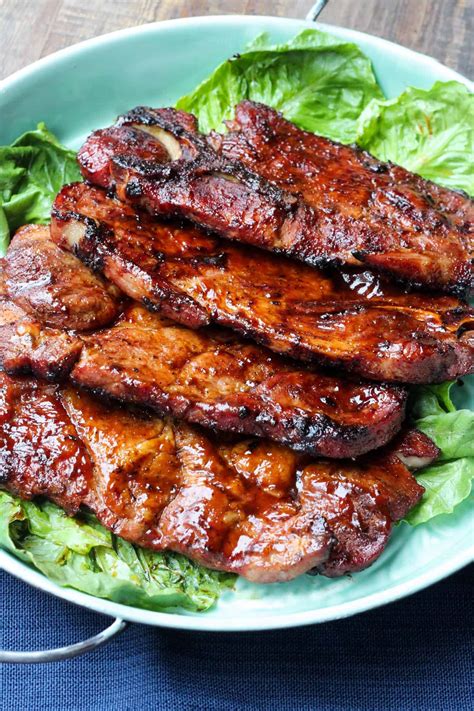 The Best Barbecued Pork Steaks - Recipe by Blackberry Babe