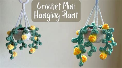 Crochet Mini Hanging Plant Tutorial - YouTube