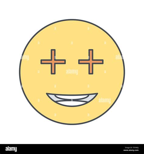 Illustration Positive Emoji Icon Stock Photo - Alamy