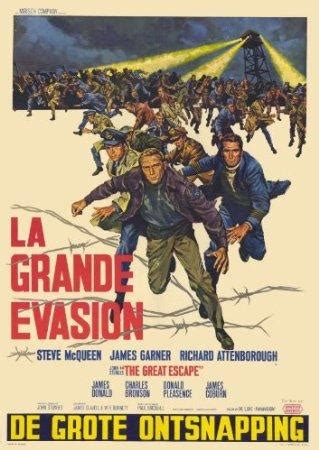 Steve McQueen - The Great Escape Belgian Movie Reproduction Poster