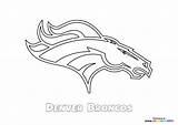Denver Broncos NFL Logo  Coloring Pages For Kids sketch template
