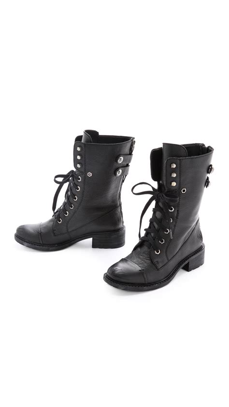 Lyst - Sam Edelman Darwin Combat Boots - Black in Black