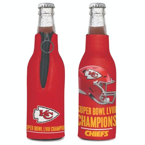 KANSAS CITY CHIEFS Super Bowl Lviii Champions Bottle Holder Coozie Koozie Cooler $9.99 - PicClick