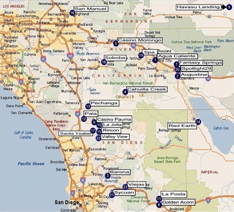 Map Of California Indian Casinos | secretmuseum