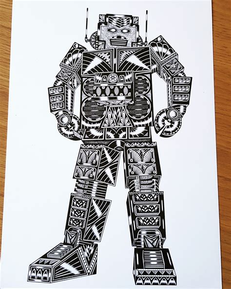 Beastie Boys Intergalactic Robot new piece : r/Zentangle