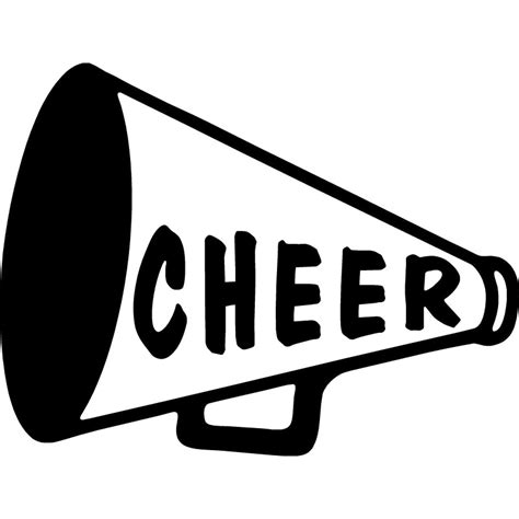 Cheer Megaphone Silhouette Clip Art