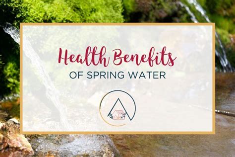 The Health Benefits of Spring Water - Our Blue Ridge House