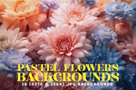 16 Dreamy Pastel Flower Backgrounds Graphic by HipFonts · Creative Fabrica