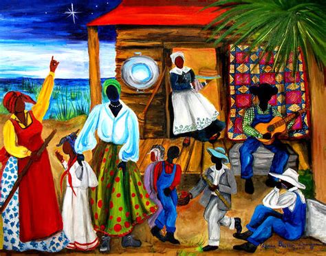 Gullah Christmas Art Print by Diane Britton Dunham