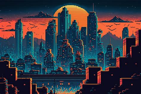 Pixel Art Cityscape