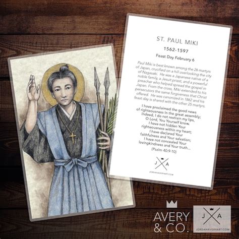 Saint Paul Miki Prayer Card - Etsy