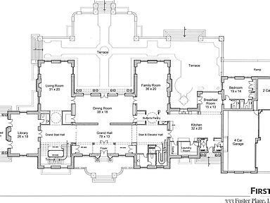 the first level floor plan for this home