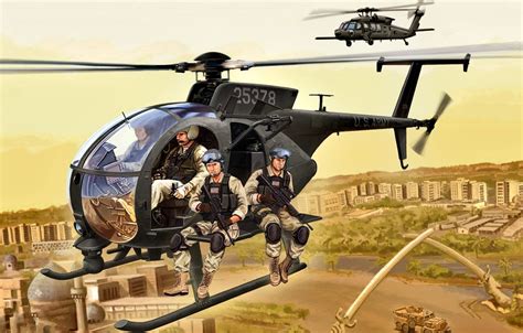 Wallpaper Helicopter, USA, UH-60 Black Hawk, US Army, MH-6M, Special Forces, Little Bird images ...