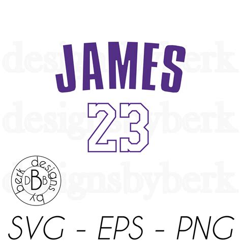 Lebron James 23 Lakers Jersey PNG SVG EPS Clipart Clip Art Cut | Etsy