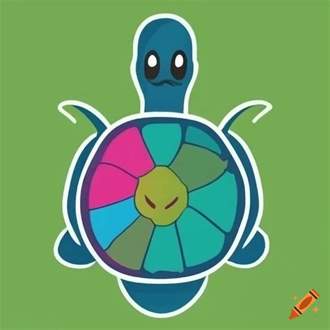 Vibrant turtle logo design