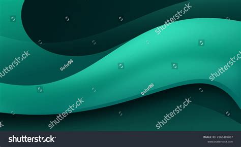 Elegant Green Tosca Wave Background Wallpaper Stock Illustration ...