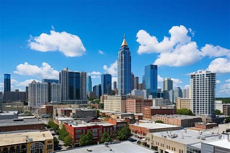 Premium AI Image | downtown atlanta skyline showing several prominent buildings and hotels under ...