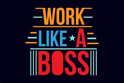 Work Like a Boss Quote Graphic by TamimDesignHub · Creative Fabrica