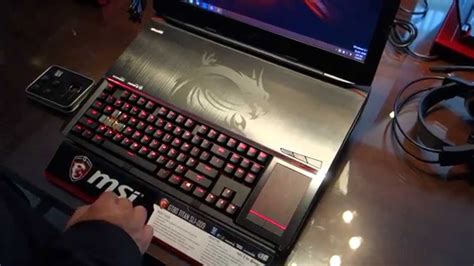 MSI's mechanical keyboard laptop and laptop dock CES 2015 - YouTube