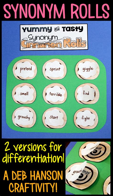 Synonyms Worksheet and Craftivity with Differentiated Options | Craftivity, Classroom language ...