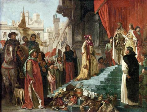 The return of Christopher Columbus; his audience before King Ferdinand ...