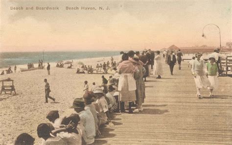 Beach and Boardwalk, Beach Haven, NJ [800×502] – Historical Society of ...