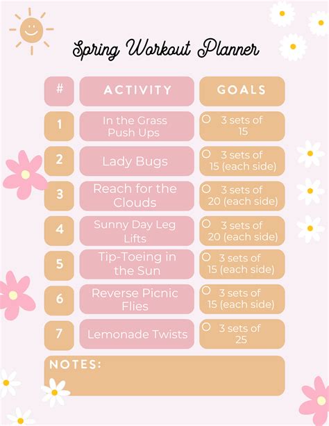 Spring Workout Checklist - Life & Sprinkles by Taryn Camp