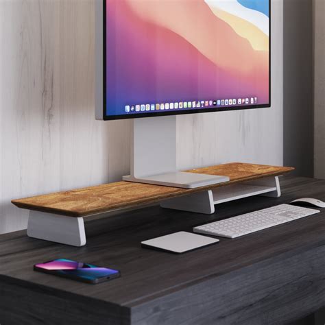 Monitor Stand Riser Ergonomic Monitor Desk Shelf Oak/walnut Wood for ...