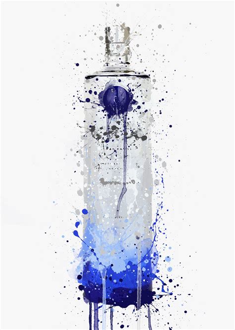 Vodka Bottle Wall Art Print 'Artic Frost' | Bottle wall, Wall art ...