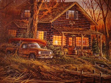 redlin cabin | Terry Redlin Artwork * | Cabin art, Cottage art, Terry redlin paintings