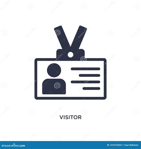 Visitor Icon on White Background. Simple Element Illustration from Strategy Concept Stock Vector ...