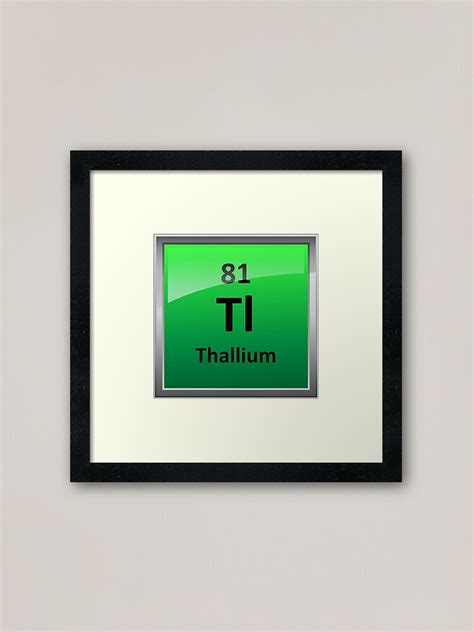 "Thallium Periodic Table Element Symbol" Framed Art Print for Sale by ...