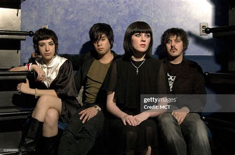 Ladytron members Mira Aroyo, Reuben Wu, Helen Marnie and Danny Hunt... News Photo - Getty Images