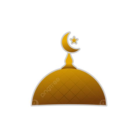 Mosque Dome Vector Hd Images, Golden Mosque Dome Png Simple, Muslim, Islam, Mosque Dome PNG ...