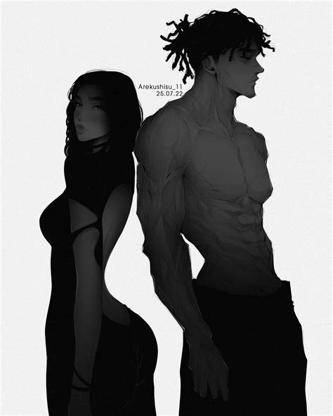 Arekushisu _11 - OC- Couple Manga, Anime Love Couple, Cute Anime Couples, Black Couple Art ...