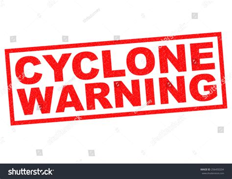 Cyclone Warning Red Rubber Stamp Over Stock Illustration 256450204 ...