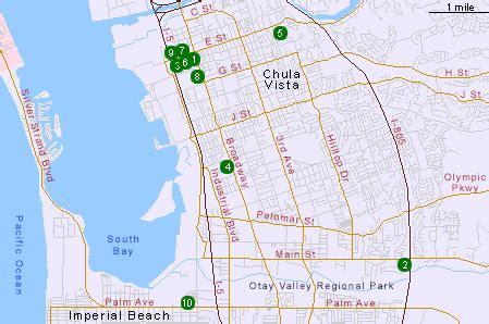 Chula Vista Map - TravelsFinders.Com