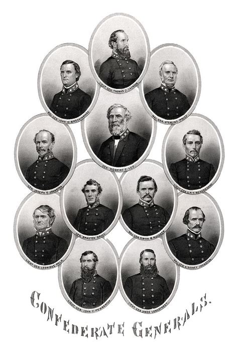 1865 Confederate Generals of the Civil War Painting by Historic Image ...