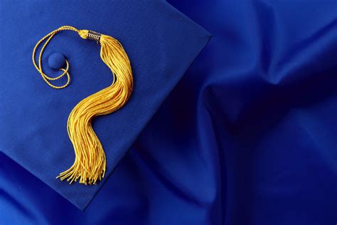 Royal Blue And Gold Graduation Background