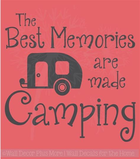 Best Memories Made Camping Quotes Vinyl Lettering Art Wall Sticker Decals Summer Décor | Camping ...