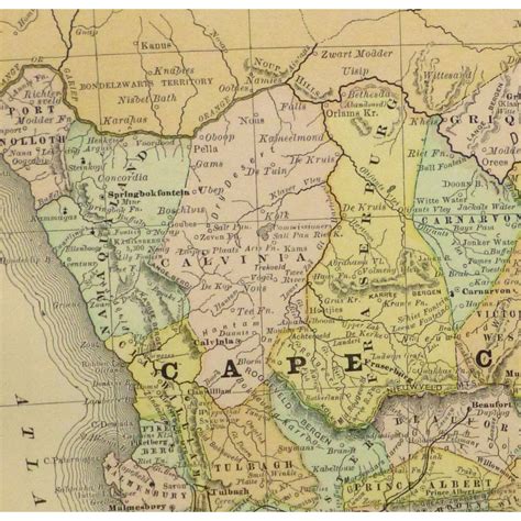 Map - Cape Colony Africa, 1891 - Original Art, Antique Maps & Prints