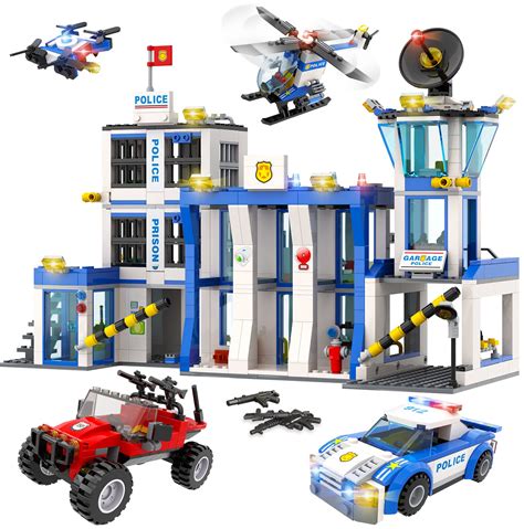 BanBao Police Station Toy Police Patrol Car Fun Building Set For Kids ...