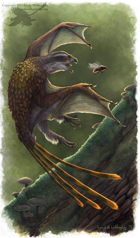 Yi Qi was a small feathered theropod dinosaurs that evolved bat-like wing membranes for flight ...